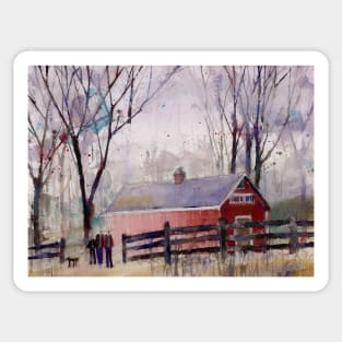 Red Barn Sticker